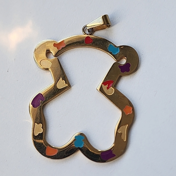 Stainless Steel Colorful Golden Pendant - Picture 1 of 6